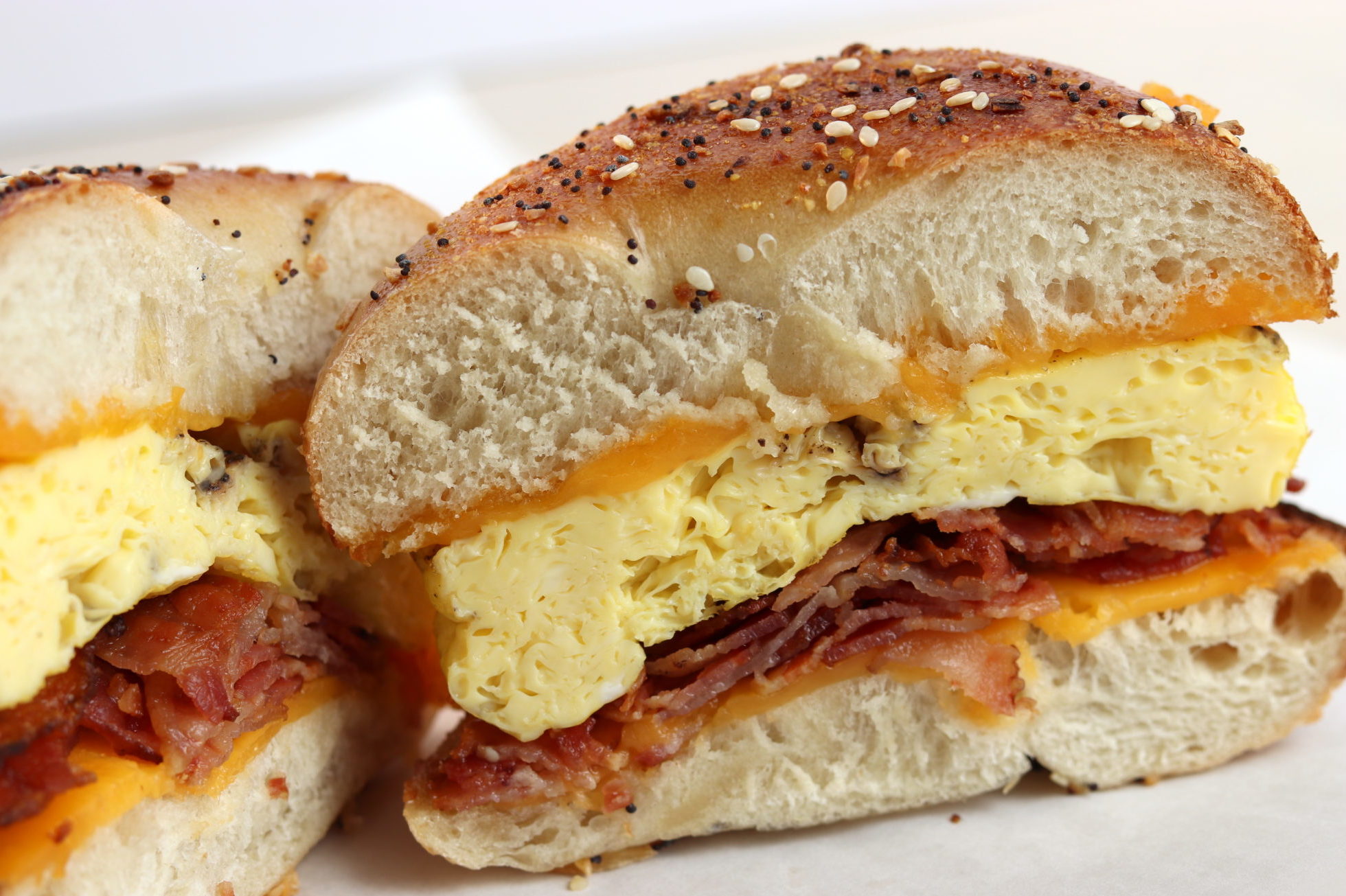 pacific sunrise bagel egg breakfast sandwich